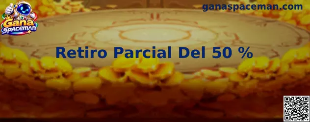 Explicación visual del Retiro Parcial Del 50 % en Spaceman