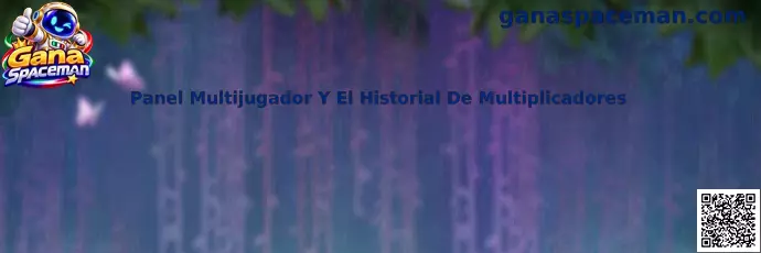 Representación del panel multijugador y del historial de multiplicadores de Gana Spaceman